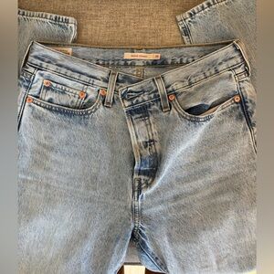 Levi's Light Blue High-Rise Wedgie Straight Jeans